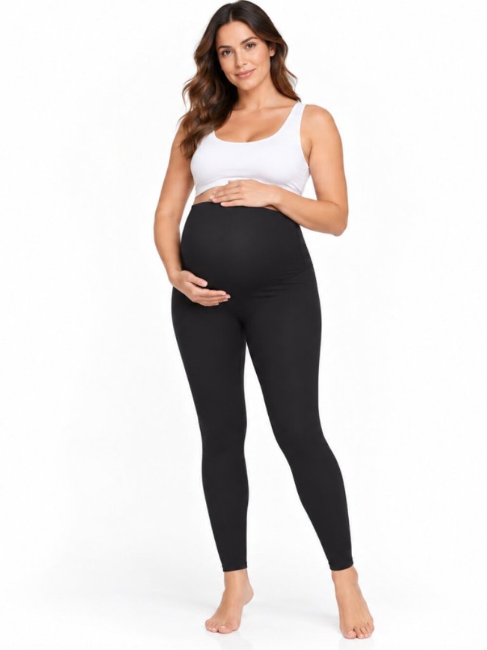 NEW SKIMS Fits Everybody High Waisted Maternity Leggings Onyx Black Medium NWT